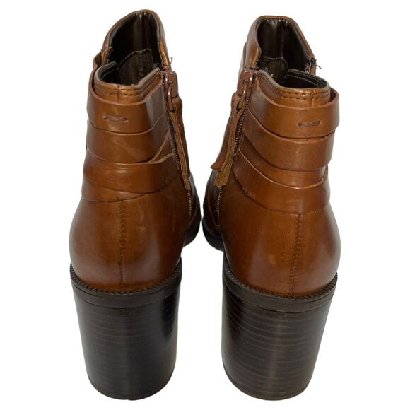 Clarks Artisan Boots Womens 10 Leather Malvet Maria Ankle Bootie Brown - Picture 14 of 15